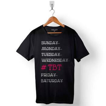 #Tbt Tbt Throwback Thursday Instagram Facebook Baskılı Tişört Unisex T-Shirt