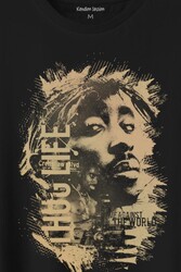 2Pac Hip Hip Rap Amerika West Coast Baskılı Tişört Unisex T-Shirt - Thumbnail