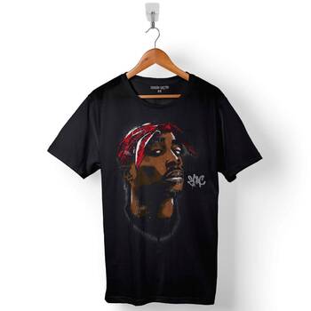 2Pac Tupac Shakur Makaveli Cartoon Atwork Hip Hop Baskılı Tişört Unisex T-Shirt