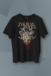 7 Horns 7 Eyes Metal Rock Baskılı Tişört Unisex T-Shirt - Thumbnail