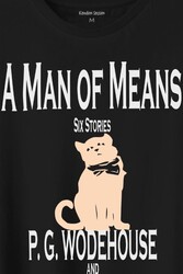 A Man Of Means Cat Wode House Kedi Baskılı Tişört Unisex T-Shirt - Thumbnail