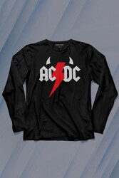 Ac Dc Alternatif Doğru Akım MusicDevil Uzun Kollu Tişört Baskılı T-Shirt - Thumbnail