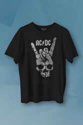 AC DC Hard Rock Music Müzik Baskılı Tişört Unisex T-shirt - Thumbnail