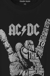 AC DC Hard Rock Music Müzik Baskılı Tişört Unisex T-shirt - Thumbnail