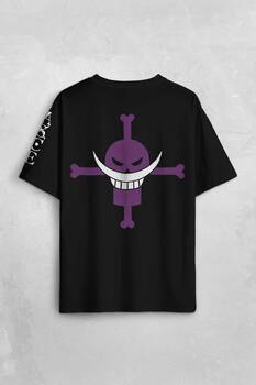 Ace Fire Fist Whitebeard Pirates Portgas One Piece ASCE Anime Kol Baskılı Oversize T-shirt