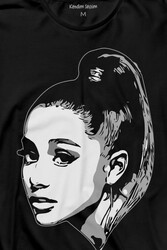 Adriana Grande Portre Silüeti Uzun Kollu Tişört Baskılı T-Shirt - Thumbnail