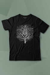 Ağaç Perisi Dalları Çizim Baskılı Tişört Çocuk T-shirt - Thumbnail