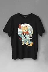 Akita Dog Japon Köpeği Shiba Inu Samurai Japanese Baskılı Tişört Unisex T-Shirt - Thumbnail