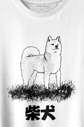 Akita Dog Japon Köpeği Shiba Inu Samurai Japanese Baskılı Tişört Unisex T-shirt - Thumbnail