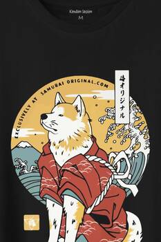 Akita Dog Japon Köpeği Shiba Inu Samurai Japanese Baskılı Tişört Unisex T-Shirt