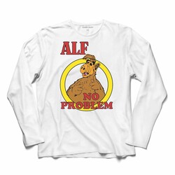 Alf No Problem Dizisi Melmac Alien Lıfe Form Uzun Kollu Tişört Baskılı T-Shirt - Thumbnail