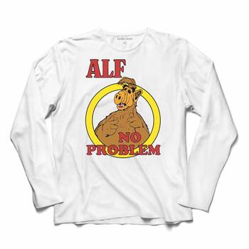 Alf No Problem Dizisi Melmac Alien Lıfe Form Uzun Kollu Tişört Baskılı T-Shirt