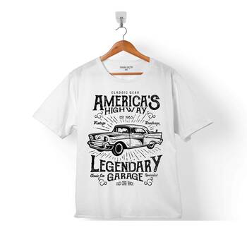 AMERİCA'S LEGENDARY GARAGE AMERİKAN ARABASI ÇOCUK TİŞÖRT