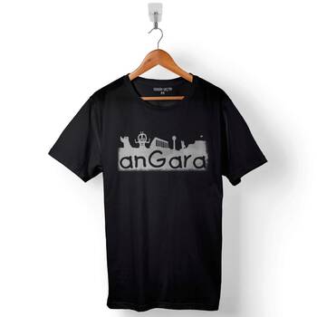 Angara Ankara Sıfır Altı 06 Şehir Silüeti Baskılı Tişört Unisex T-Shirt