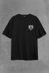 Angry Bear Head Kızgın Ayı Kafa Sırt Ön Baskılı Oversize Tişört Unisex T-Shirt - Thumbnail