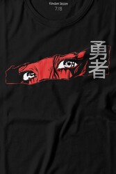 Anime Eyes Japanese Göz Japonca Urban Street Baskılı Tişört Çocuk T-shirt - Thumbnail