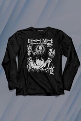 Anime Naruto Death Note Skull King Crow Anime Uzun Kollu Tişört Baskılı T-Shirt - Thumbnail