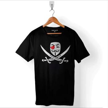 Anonymous Turkey Türk Hacker Bilgisayar Yazılım Baskılı Tişört Unisex T-Shirt