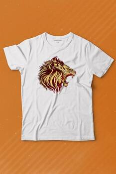 Aslan Lion Head Champion Şampiyon Kral King Galata Baskılı Tişört Çocuk T-shirt