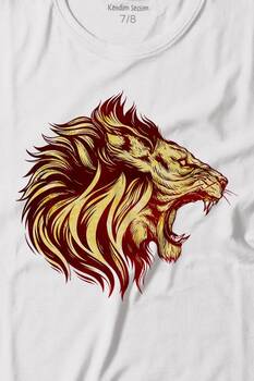 Aslan Lion Head Champion Şampiyon Kral King Galata Baskılı Tişört Çocuk T-shirt