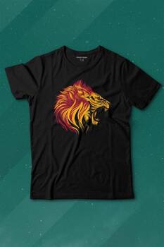 Aslan Lion Head Champion Şampiyon Kral King Galata Baskılı Tişört Çocuk T-shirt