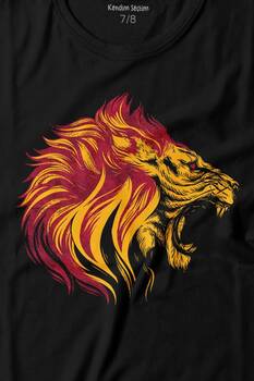 Aslan Lion Head Champion Şampiyon Kral King Galata Baskılı Tişört Çocuk T-shirt