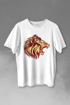 Aslan Lion Head Champion Şampiyon Kral King Galata Baskılı Tişört Unisex T-shirt