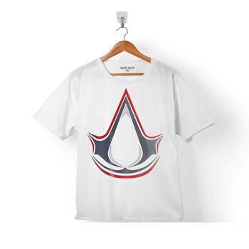 ASSASSINS ASSASSIN'S CREED KIRMIZI RED LOGO ÇOCUK TİŞÖRT