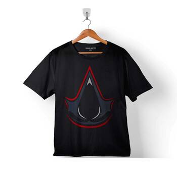 ASSASSINS ASSASSIN'S CREED KIRMIZI RED LOGO ÇOCUK TİŞÖRT