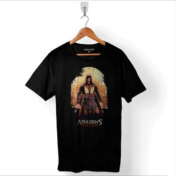 Assassin'S Creed The Movie Callum Lynch Black Baskılı Tişört Unisex T-Shirt