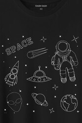 Astronot Uzay Mekiği Space Cosmos Baskılı Tişört Unisex T-Shirt - Thumbnail