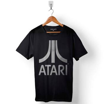 Atarı Ateri Nostalji Oyun Logo Baskılı Tişört Unisex T-Shirt