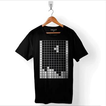 Atari Ateri Tetris Nostaljik Oyun Beyaz Baskılı Tişört Unisex T-Shirt