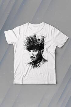 Atatürk Çanakkale Silüet Tipografi Mustafa Kemal Cumhuriyet Baskılı Tişört Çocuk T-shirt