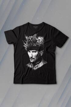 Atatürk Çanakkale Silüet Tipografi Mustafa Kemal Cumhuriyet Baskılı Tişört Çocuk T-shirt