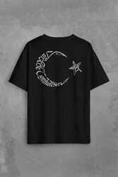 Atatürk Tc Türk Bayrağı Osmanlica Arapça Sırt Ön Baskılı Oversize Tişört Unisex T-Shirt - Thumbnail