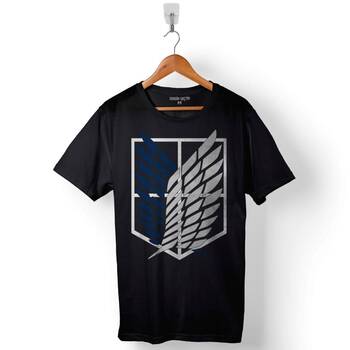 Attack On Titan Regiments Scout Symbol Baskılı Tişört Unisex T-Shirt