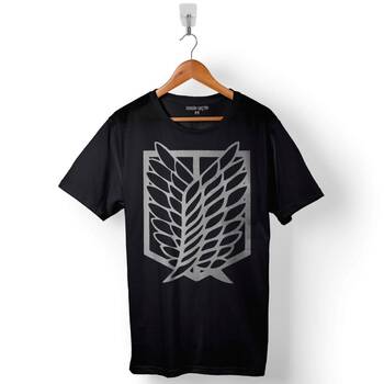 Attack On Titan Regiments Scout Symbol Baskılı Tişört Unisex T-Shirt