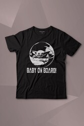 Baby on Board Yoda Star Wars Bebek Mandalorian Jedi Baskılı Tişört Çocuk T-shirt - Thumbnail