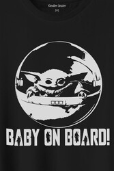 Baby On Board Yoda Star Wars Bebek Mandalorian Jedi Baskılı Tişört Unisex T-Shirt - Thumbnail