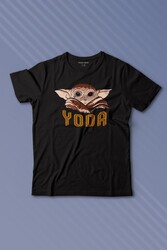 Baby on Board Yoda Star Wars Kahverengi Bebek Mandalorian Baskılı Tişört Çocuk T-shirt - Thumbnail