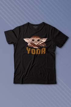 Baby on Board Yoda Star Wars Kahverengi Bebek Mandalorian Baskılı Tişört Çocuk T-shirt