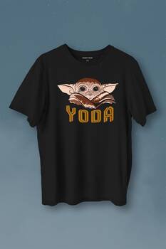 Baby On Board Yoda Star Wars Kahverengi Bebek Mandalorian Baskılı Tişört Unisex T-Shirt