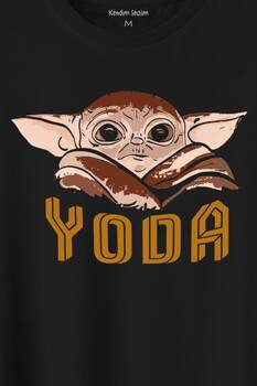 Baby On Board Yoda Star Wars Kahverengi Bebek Mandalorian Baskılı Tişört Unisex T-Shirt