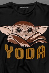 Baby on Board Yoda Star Wars Kahverengi Bebek Mandalorian Uzun Kollu Tişört Baskılı T-Shirt - Thumbnail