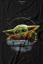 Baby on Board Yoda Star Wars Yeşil Bebek Mandalorian Baskılı Tişört Çocuk T-shirt - Thumbnail