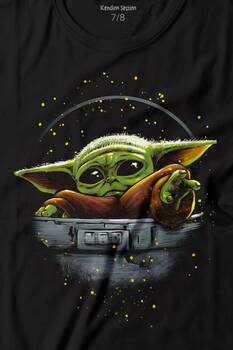 Baby on Board Yoda Star Wars Yeşil Bebek Mandalorian Baskılı Tişört Çocuk T-shirt