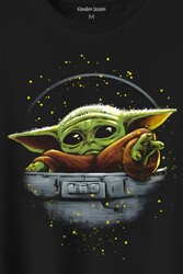 Baby On Board Yoda Star Wars Yeşil Bebek Mandalorian Baskılı Tişört Unisex T-Shirt - Thumbnail