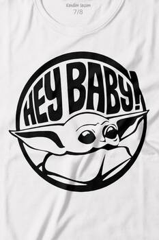 Baby Yoda Star Wars Mandalorian Jedi Baskılı Tişört Çocuk T-shirt