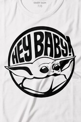 Baby Yoda Star Wars Mandalorian Jedi Baskılı Tişört Çocuk T-shirt - Thumbnail